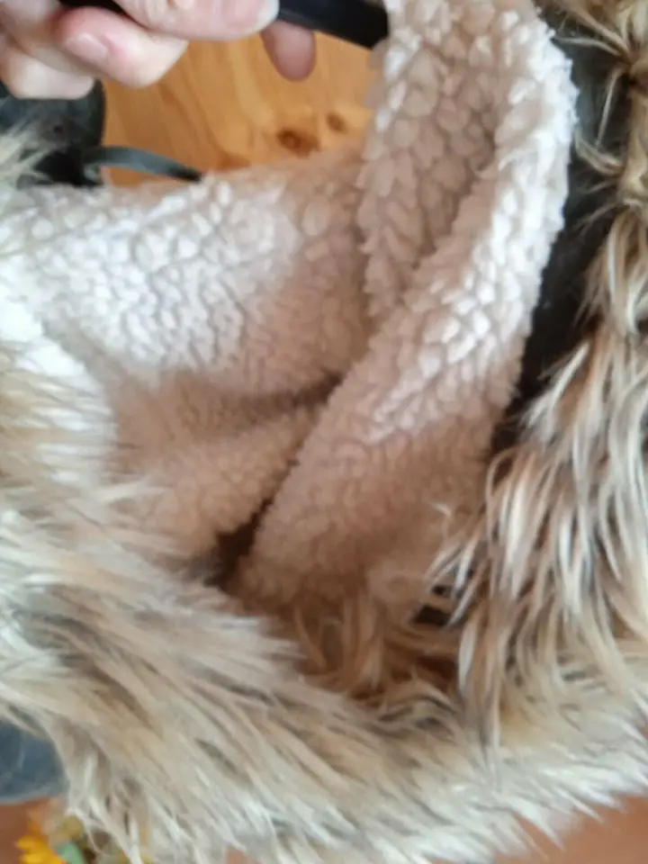 Only Mantel mit Fellkapuze 