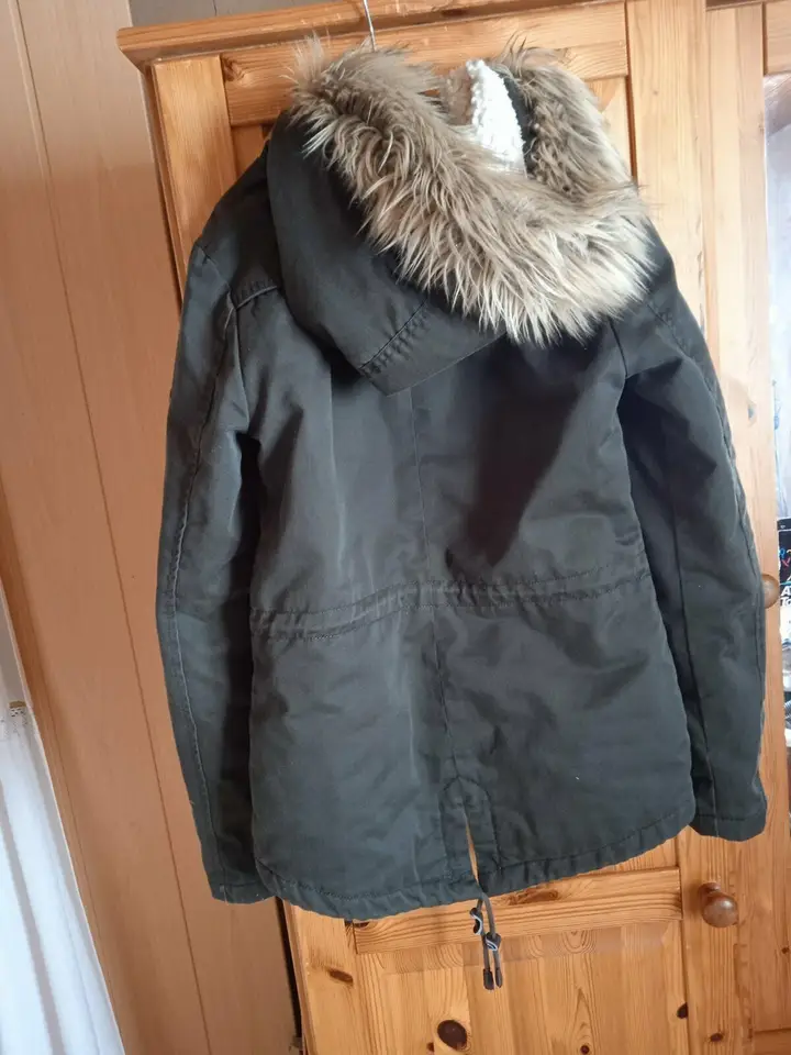 Only Mantel mit Fellkapuze 