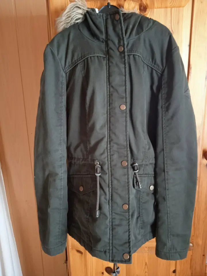 Only Mantel mit Fellkapuze 