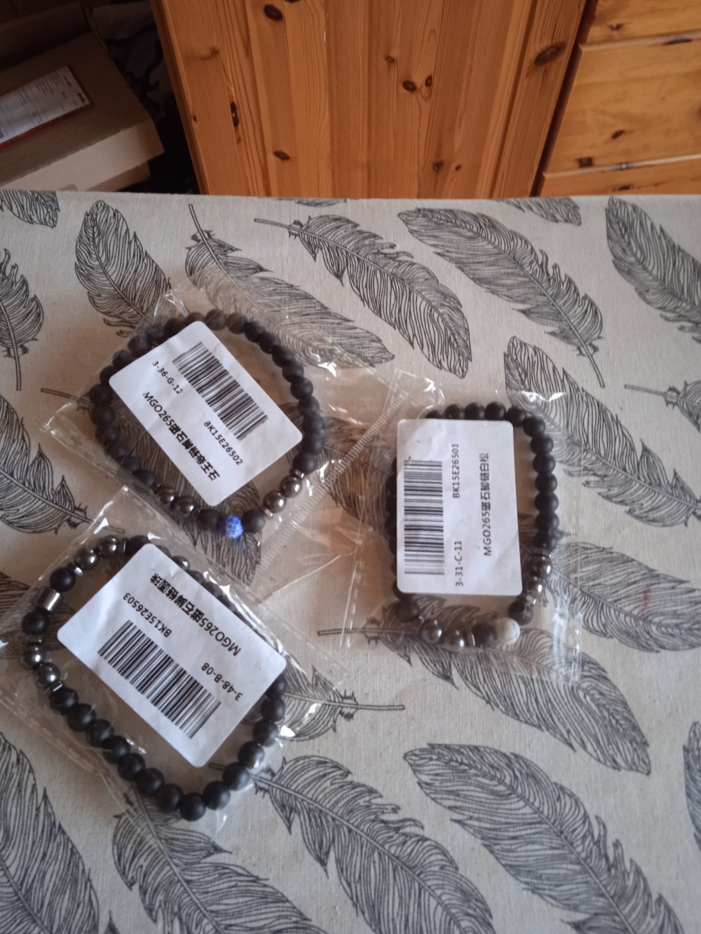 Obsidian Fußkettchen neu mit Etikett 