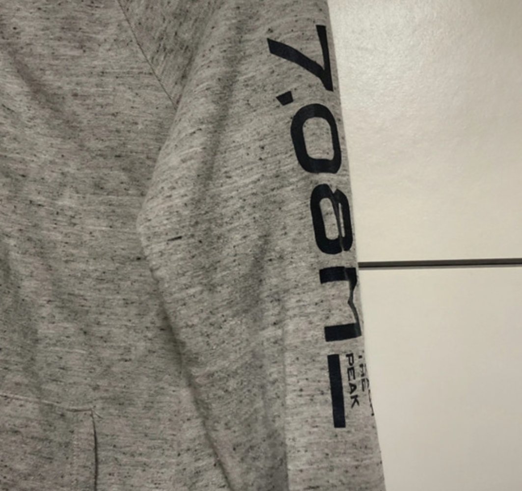 Grauer Kapuzenpullover mit Reißverschluss