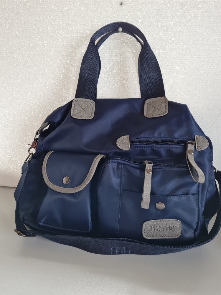 Wasserdichte Nylon-Umhängetasche Dunkelblau