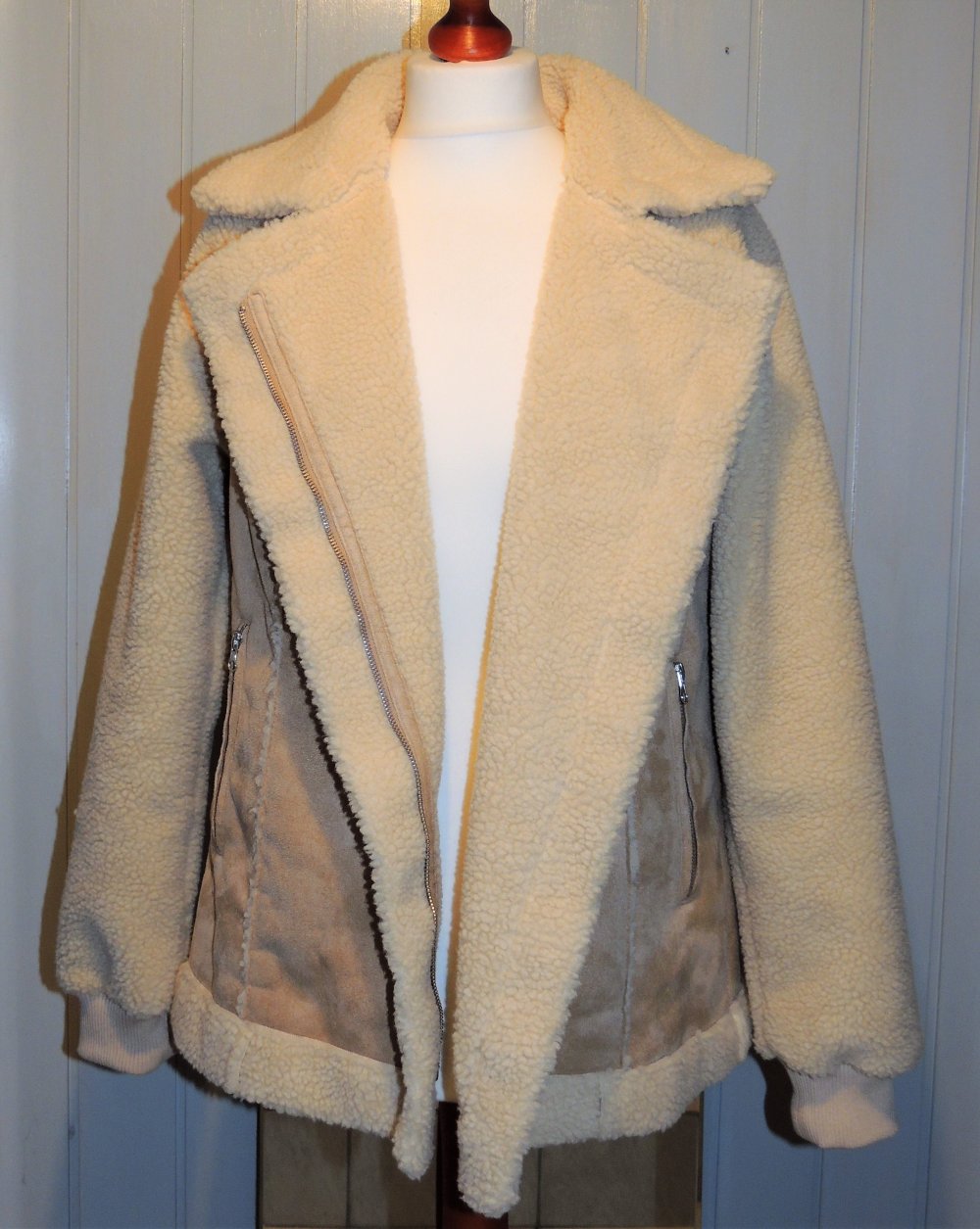 Jacke Teddyfell beige Größe 36 von Rainbow neuwertig