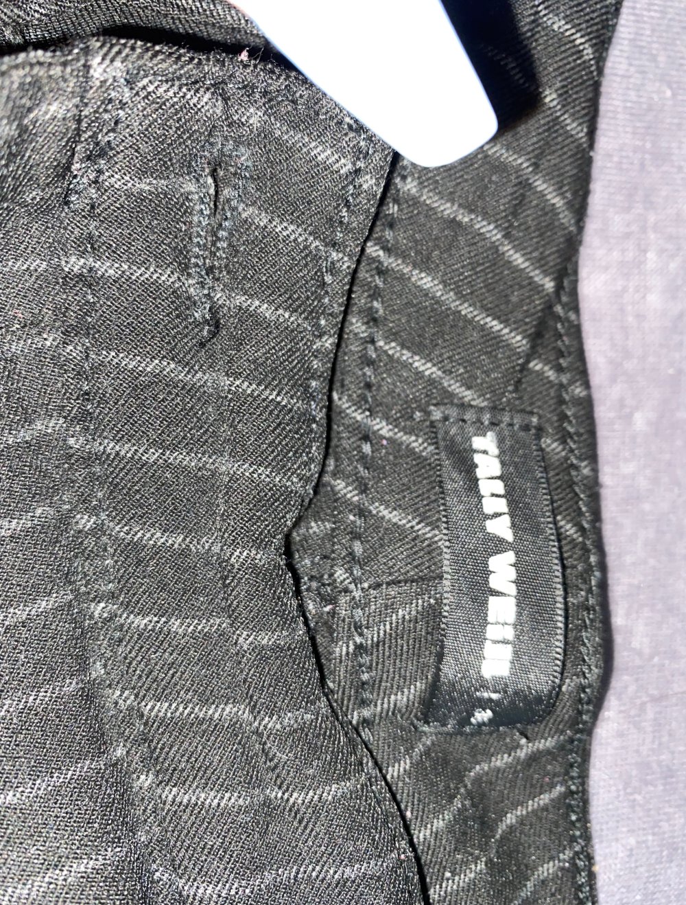 schwarz gestreifte Hose von tally Weijl mit Reißverschluss Gr S