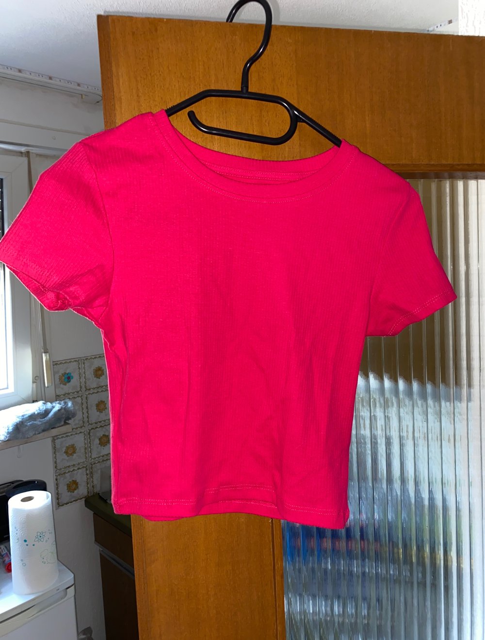 Pinkes bauchfreies Shirt neu von new Yorker in Gr XS