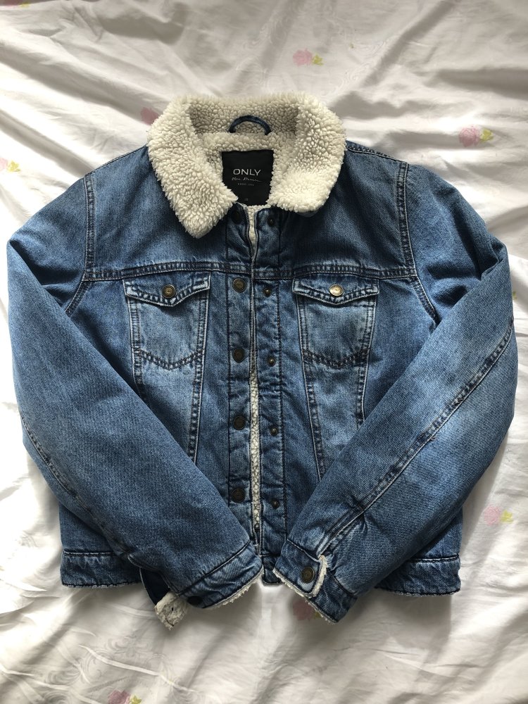 Jeansjacke mit Innenfutter 