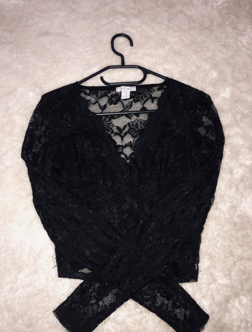 Crop Top Spitzenshirt ?