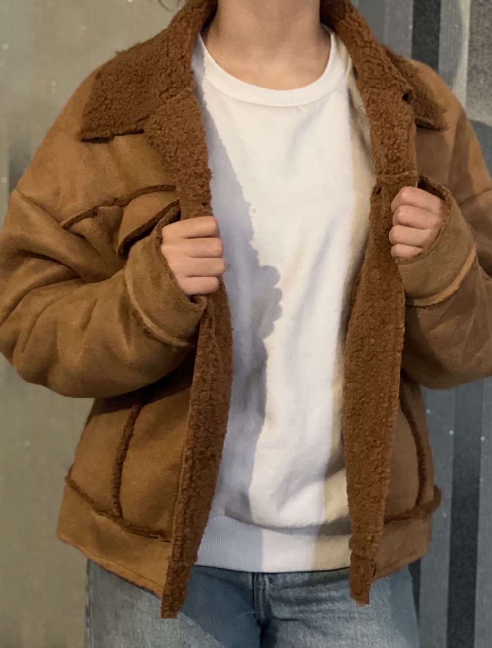 Jacke in Wildleder Optik