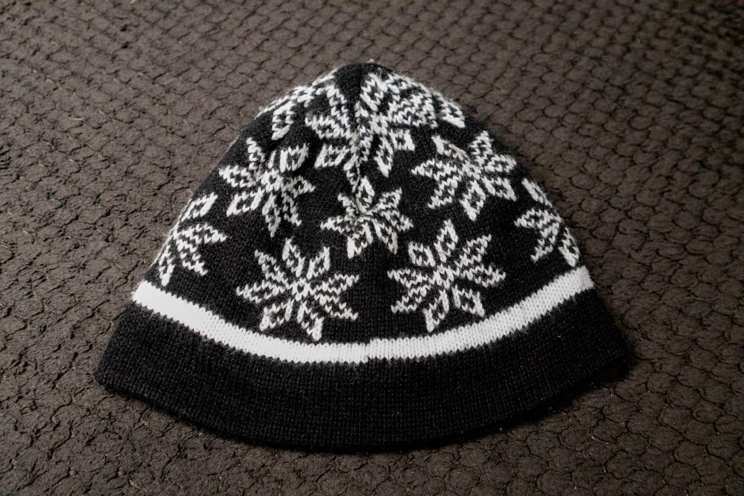 Wollmütze mit Schneeflockenmuster, Wollmütze, Kindermütze ,Wintermütze