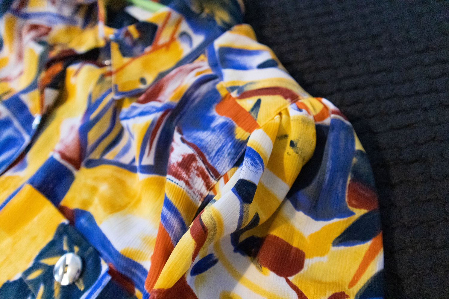 Original 80er-Jahre Bluse mit Schulterpolster