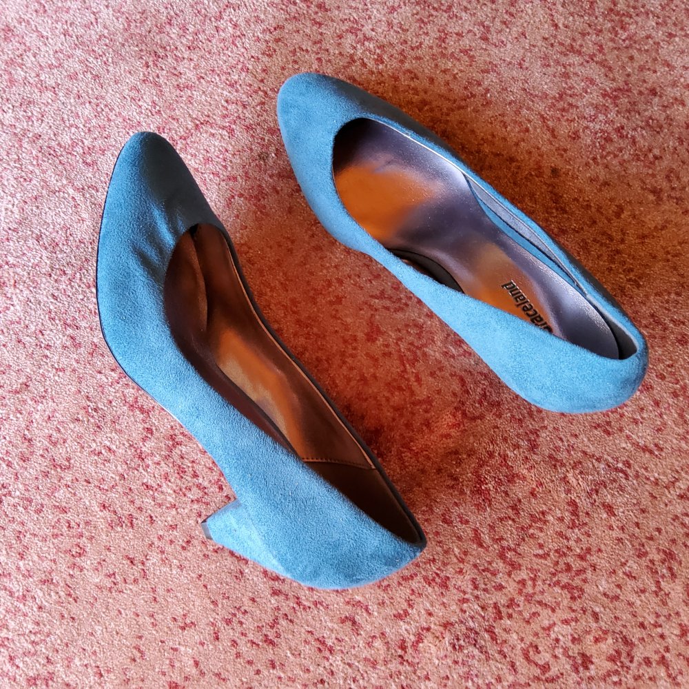 Pumps türkis petrol Wildlederoptik von Graceland Größe 38 neu