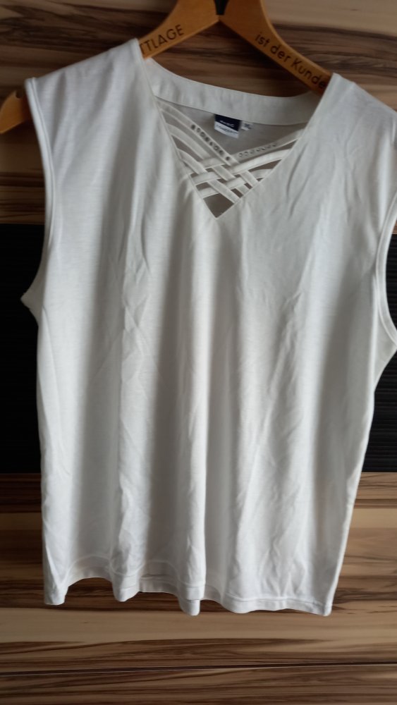 *sehr schönes weißes BASIC Concept Damen - Top, Gr. M*