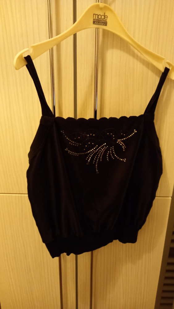 sehr schönes schwarzes Pailleten Top