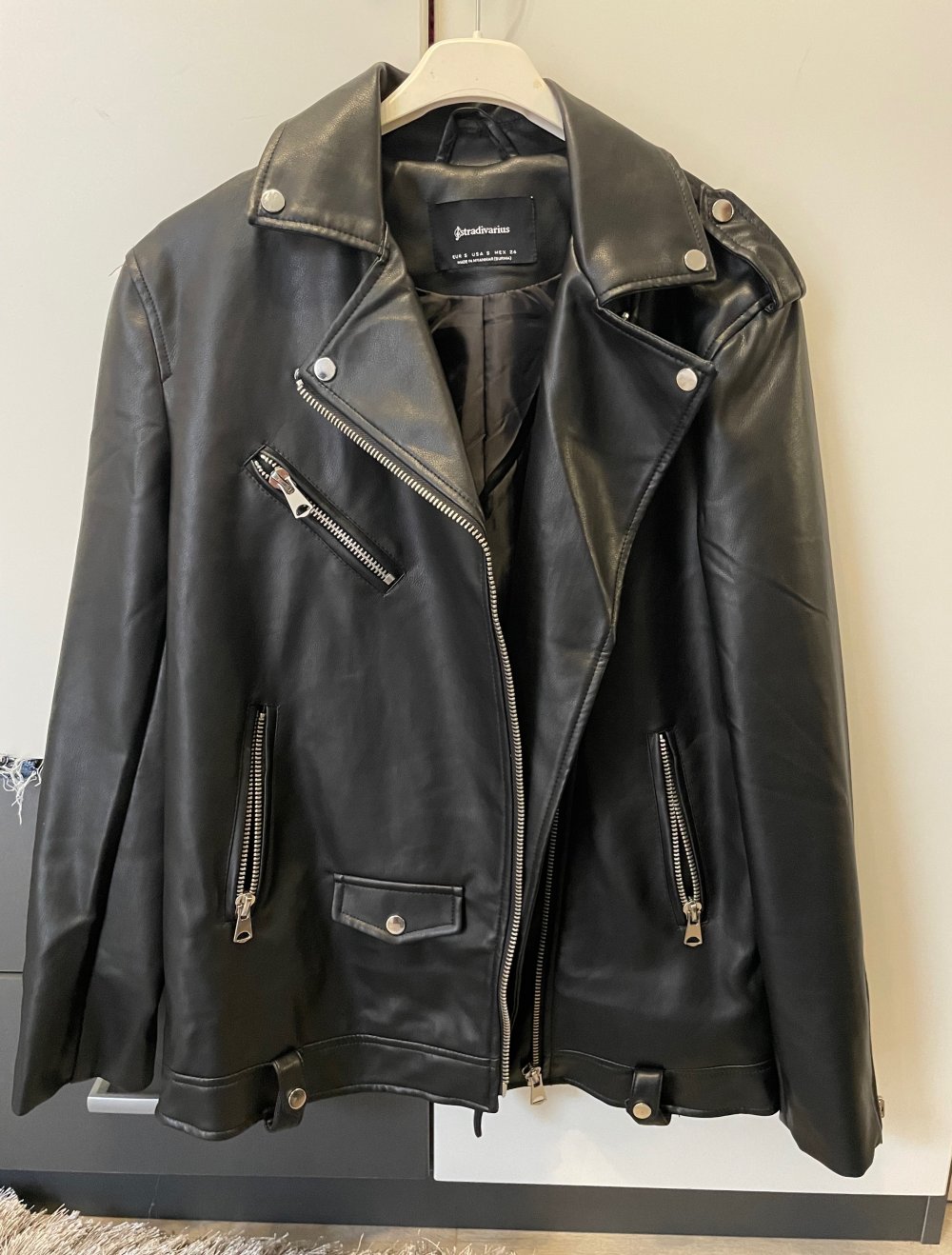 Oversized Lederjacke