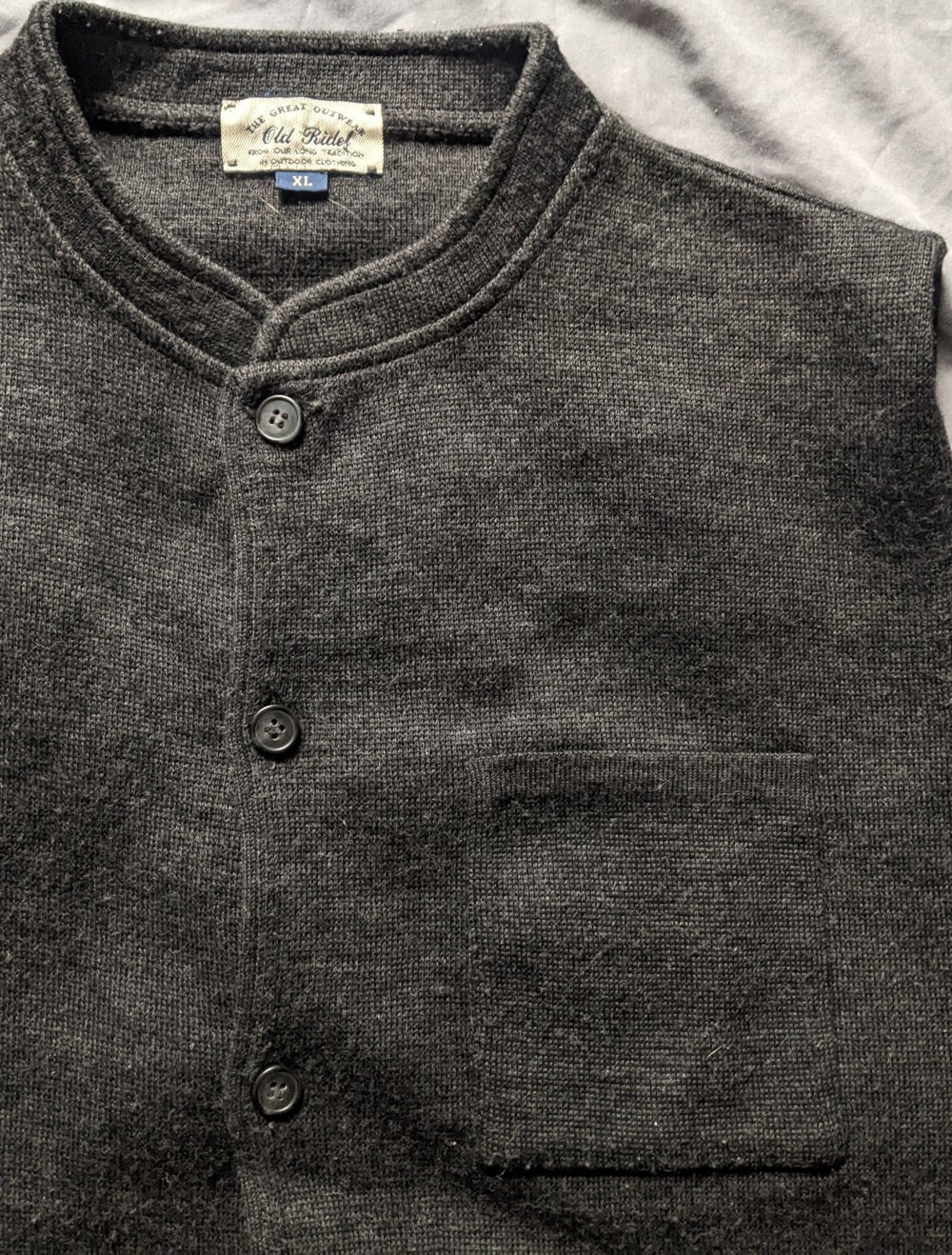 Anthrazit Pullunder Merino Wolle