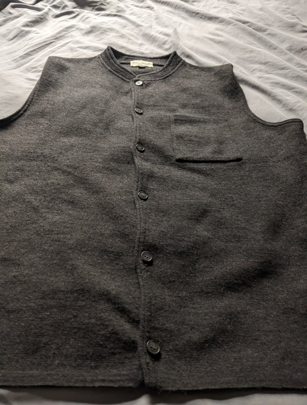 Anthrazit Pullunder Merino Wolle