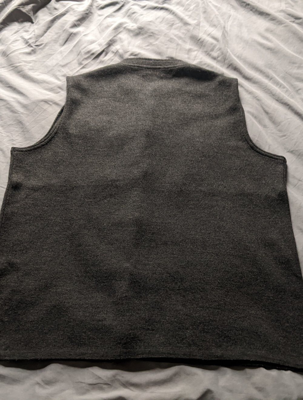 Anthrazit Pullunder Merino Wolle