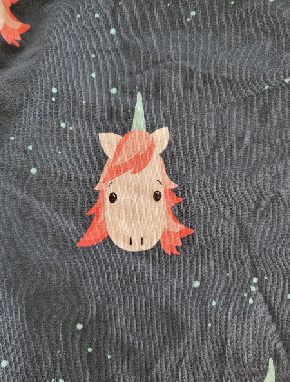 handmade Top mit Einhörnern