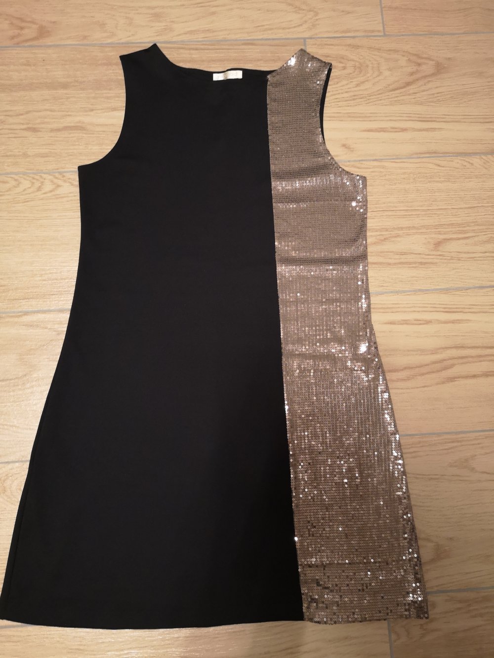 Schwarzes Abendkleid mit Pailletten, Promod, Gr. 40