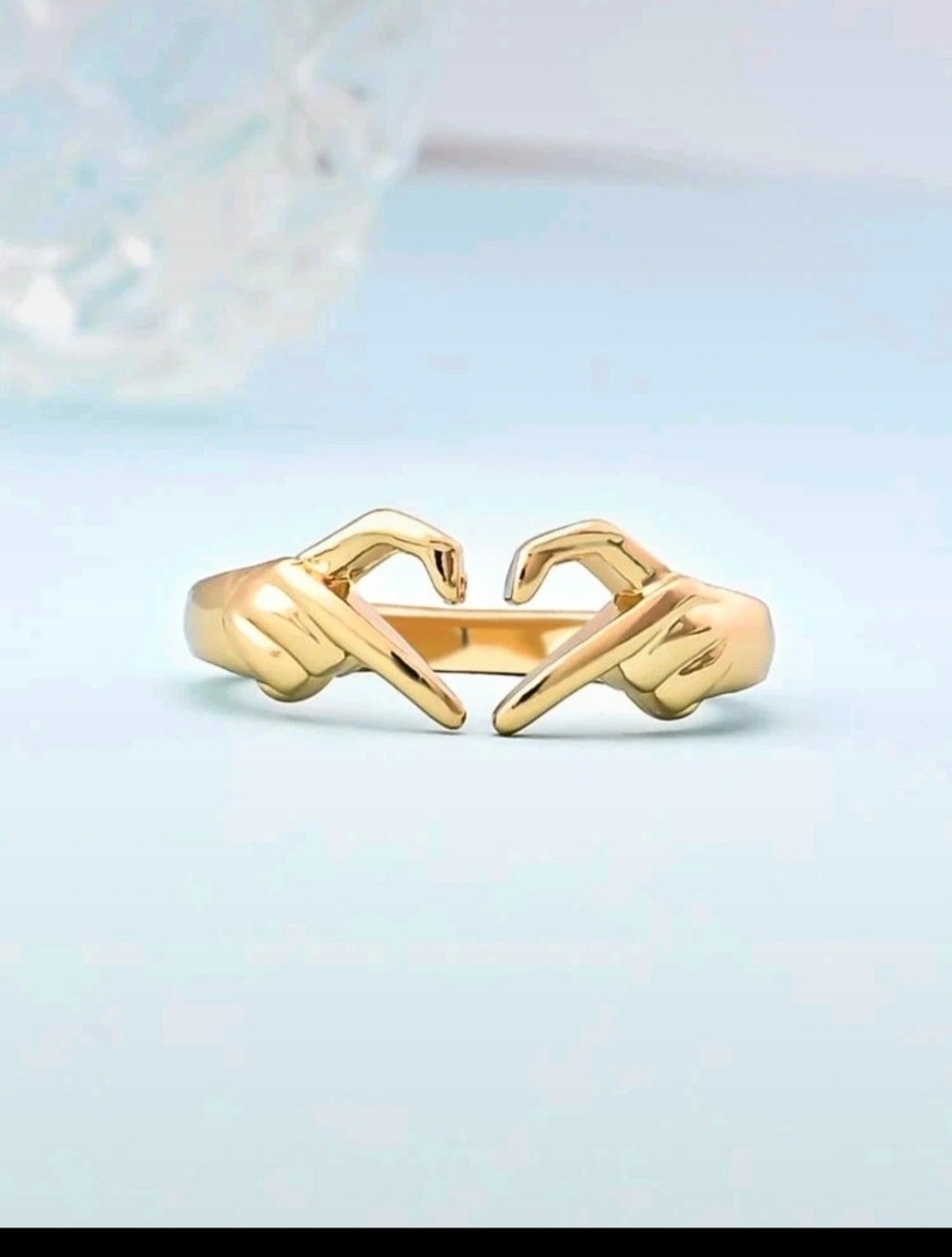 Manschettenring mit Herz Handzeichen