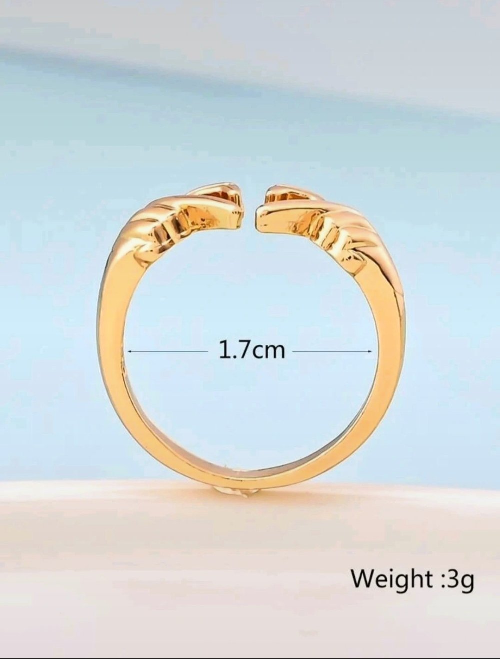 Manschettenring mit Herz Handzeichen