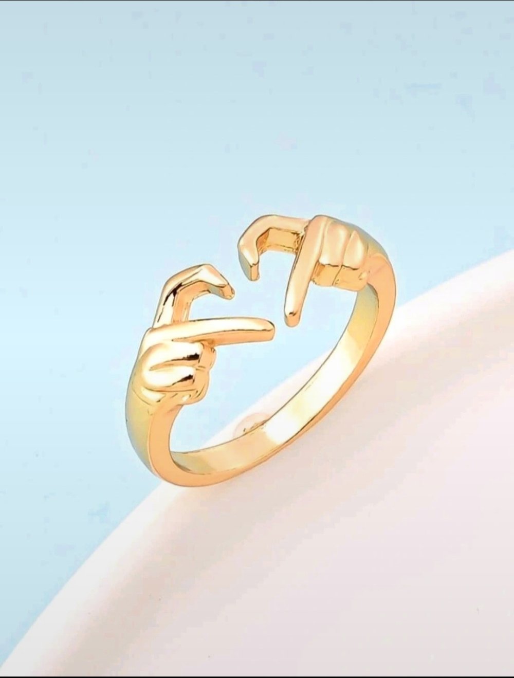 Manschettenring mit Herz Handzeichen