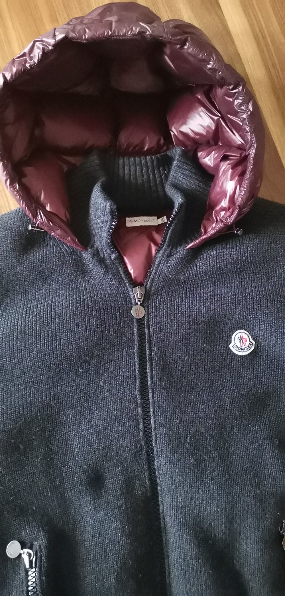 Montcler Strickjacke Daunenjacke Mix