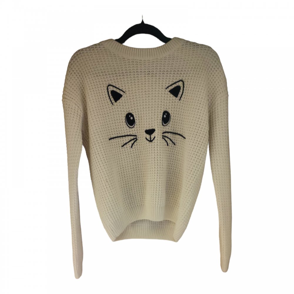 Pullover Mit Katzengesicht , Gr.  182 C&A , Frauen, Jugendliche 
