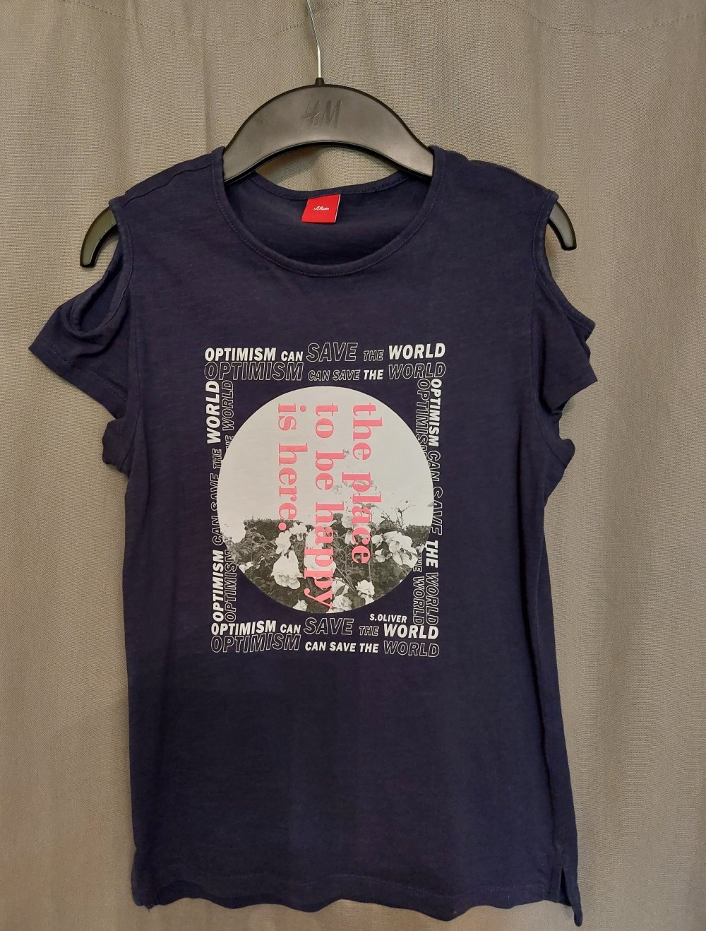 marineblaues T-Shirt, 5€