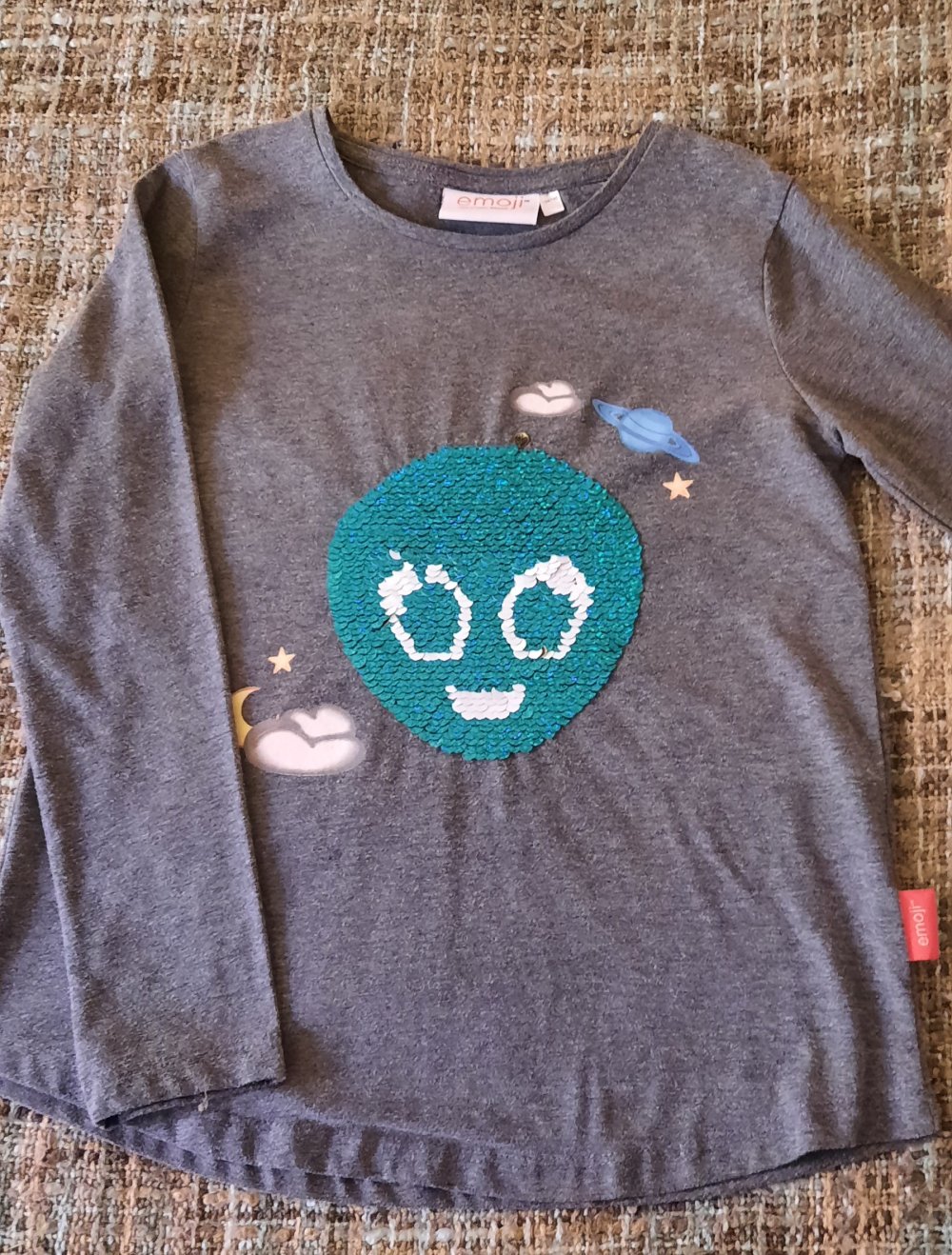 graues Langarmshirt; 3€