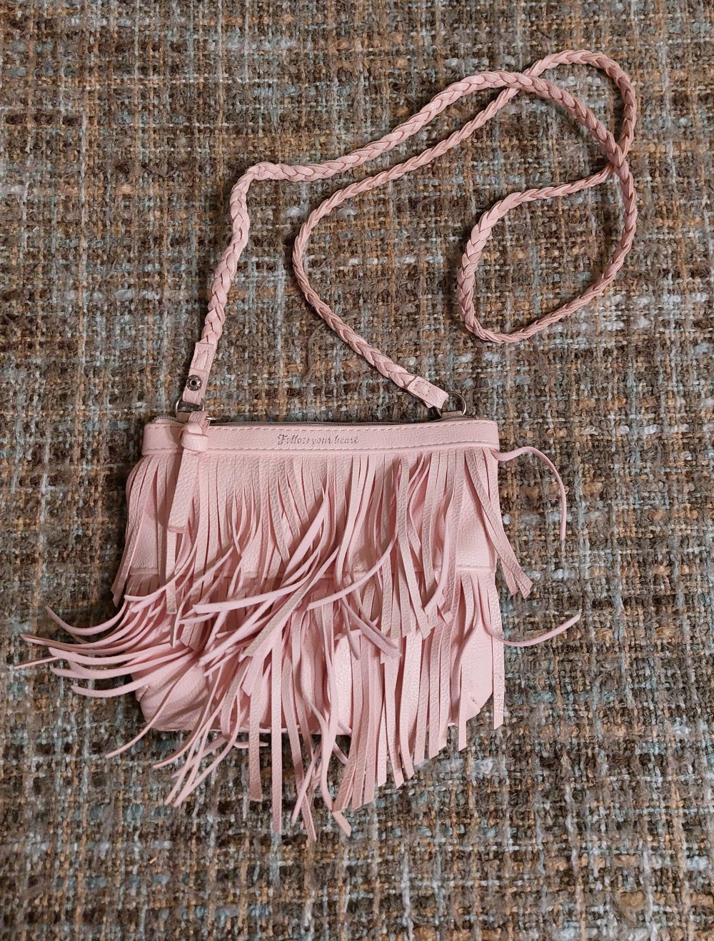 rosa Kinder - Fransenhandtasche; 4€