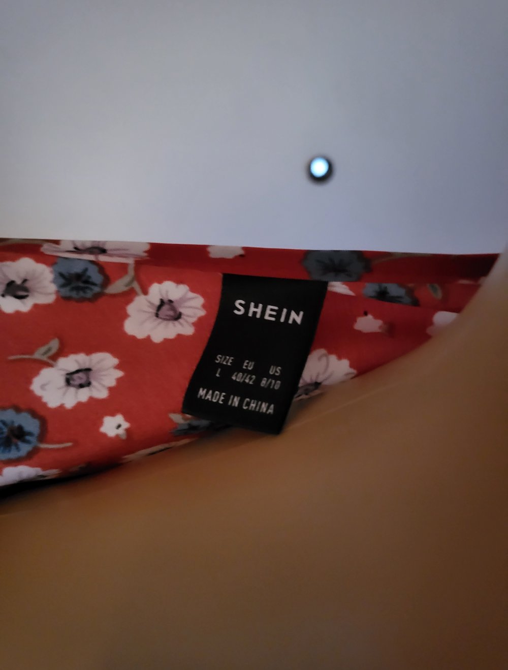 shein Kleid rot geblümmt L schmale XL