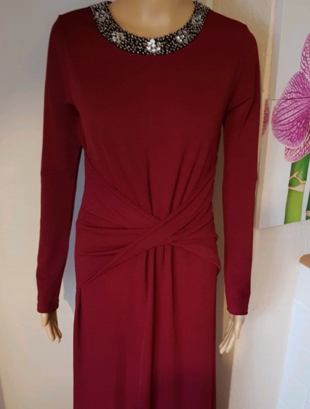 Maxikleid M neu mit Etikett 38 bordeaux
