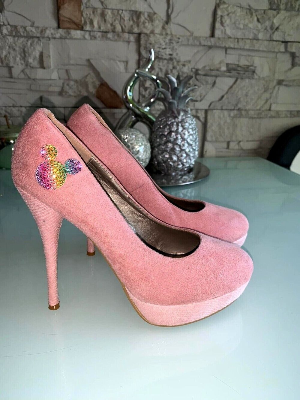 High Heels Rainbow  Sandalleten Pumps in gr 39 Farbe Rosa 