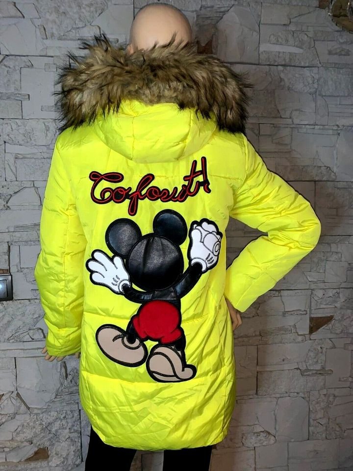 Winter Herbst Jacke Mantel in gr 42-46  Farbe Neon Gelb Gesteppt