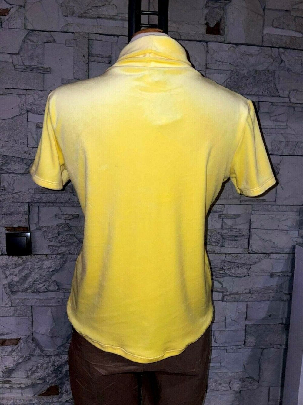 Bluse Tunika  in gr 36-40  Farbe Gelb  Velour  Strass 