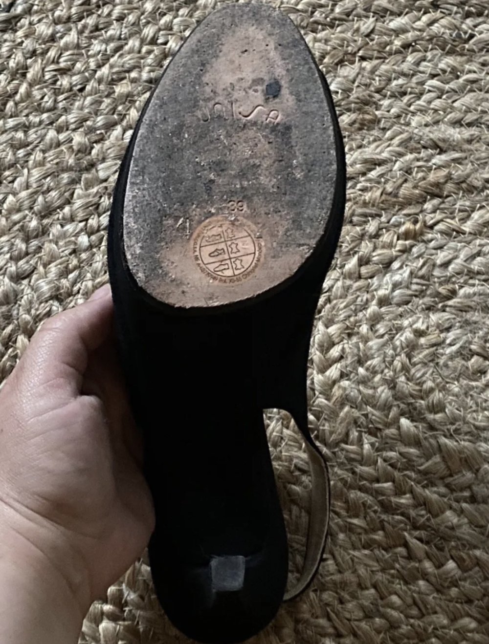 schwarze Wildleder Slingback Peeptoes