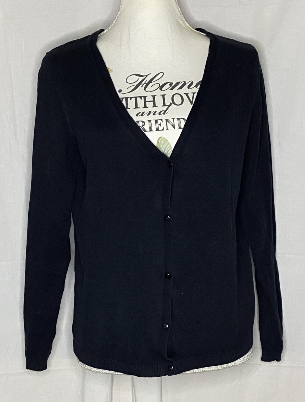 Schwarze Feinstrick Jacke