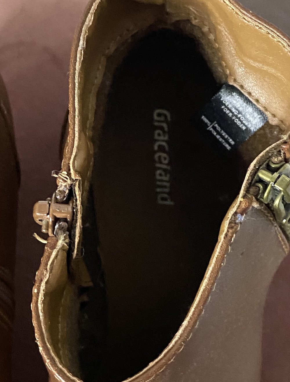 Braun Gefütterte Kunstleder Stiefelletten