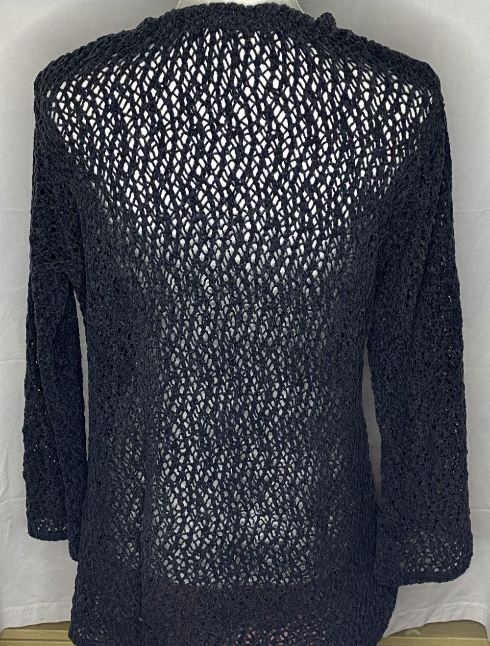 Anthrazit Schwarzer Grob Strick Pullover