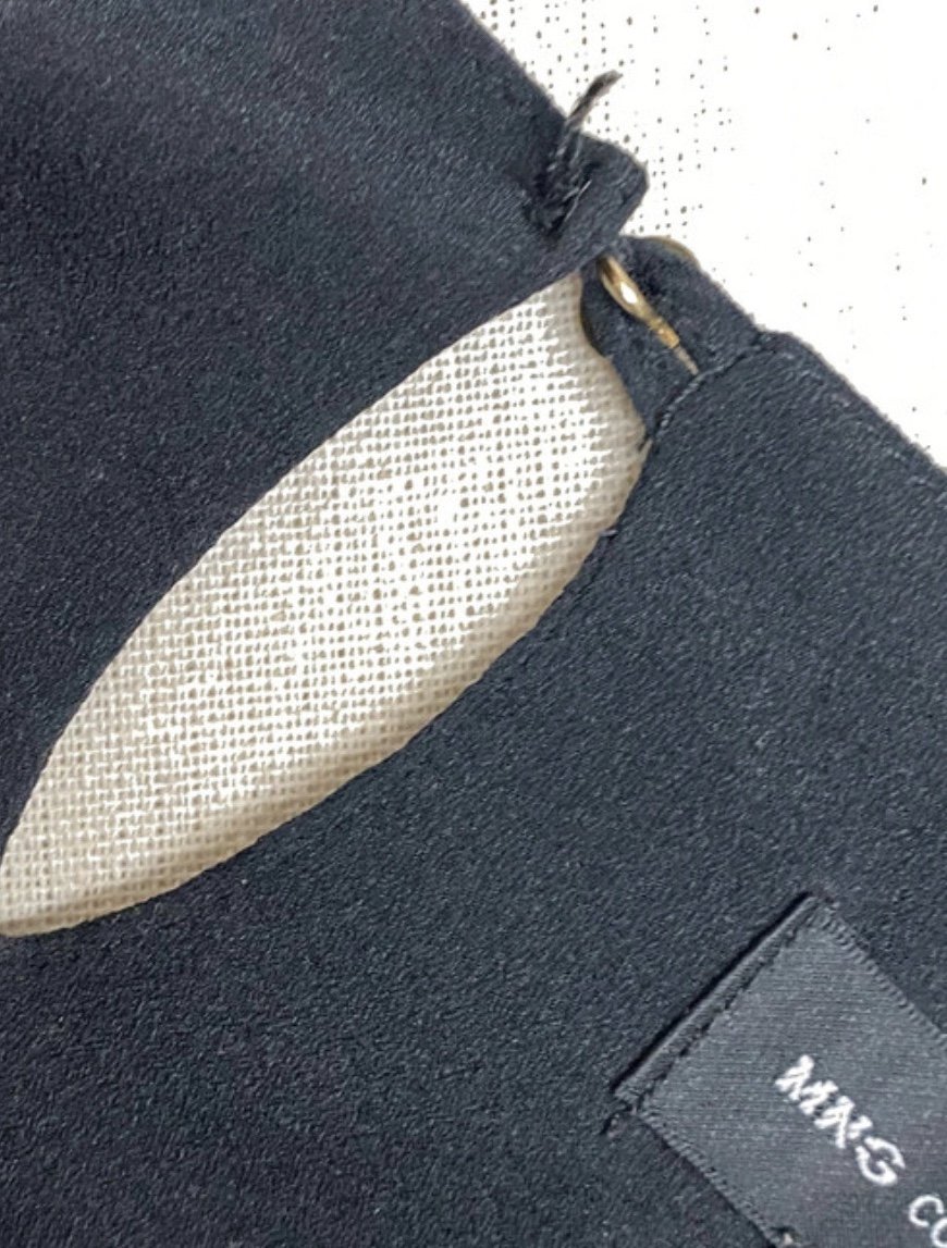 Schwarzes Langarm Tunika Kleid mit Goldenen Nieten