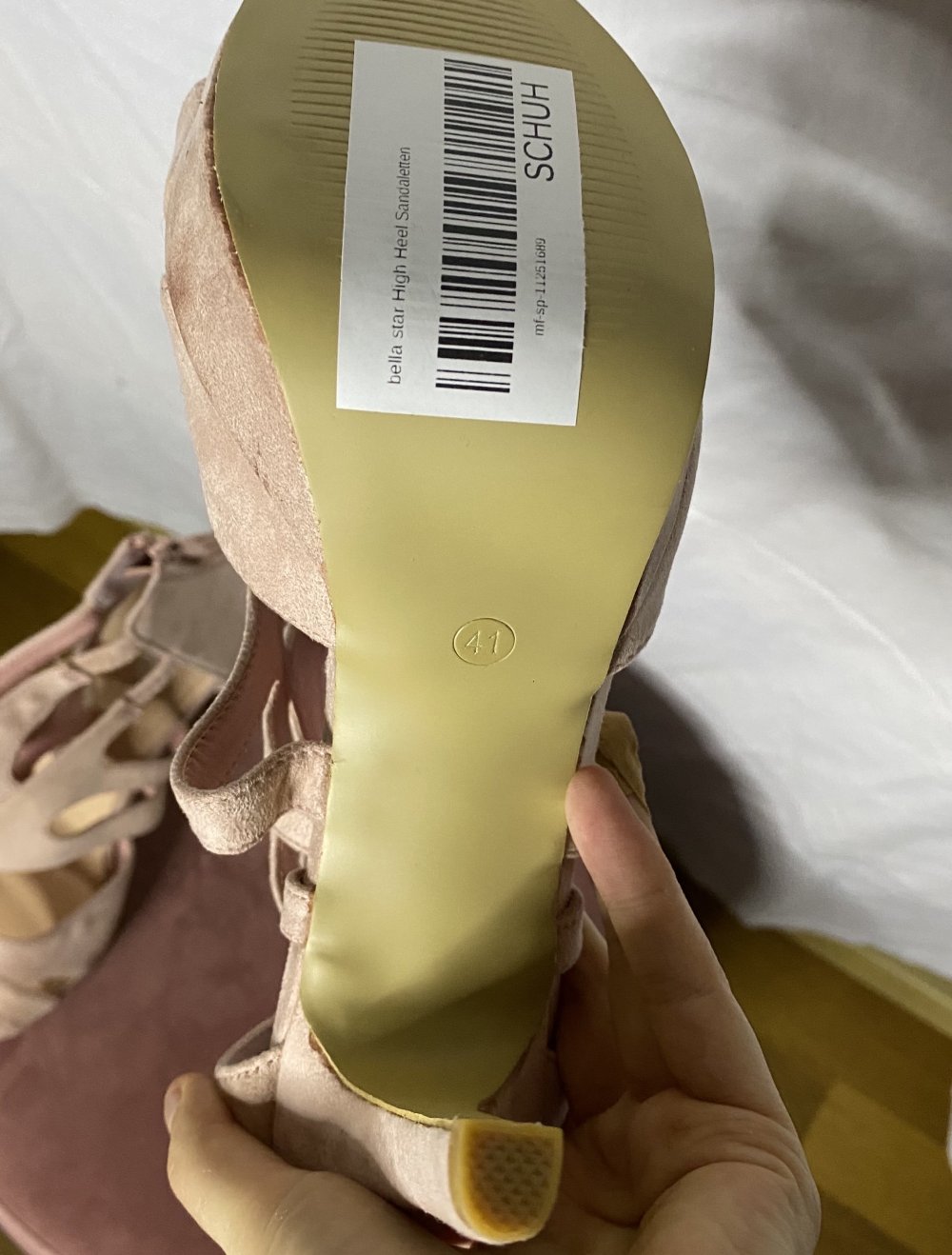 Rosa High Heel Sandalletten