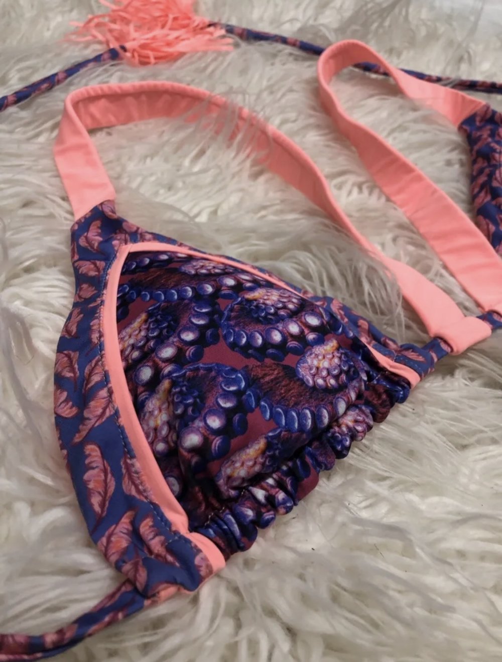 extravagant gemustertes Bikini Oberteil