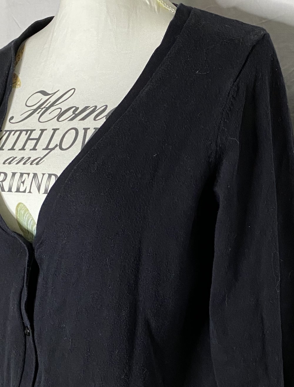 Schwarze Feinstrick Jacke