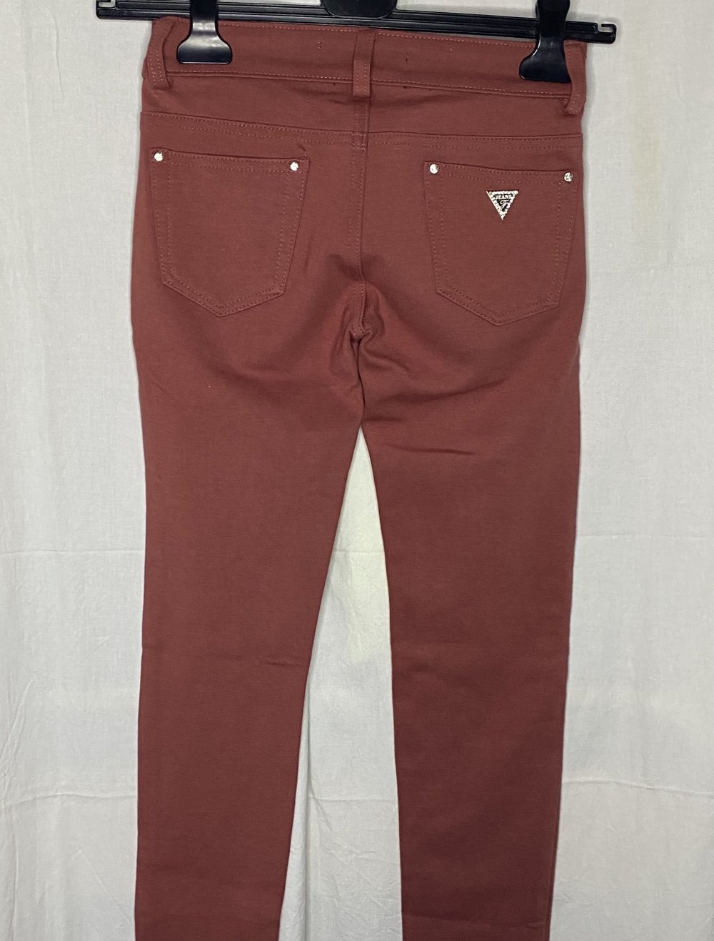 Dark Rose Pinke Stretch Röhren Hose