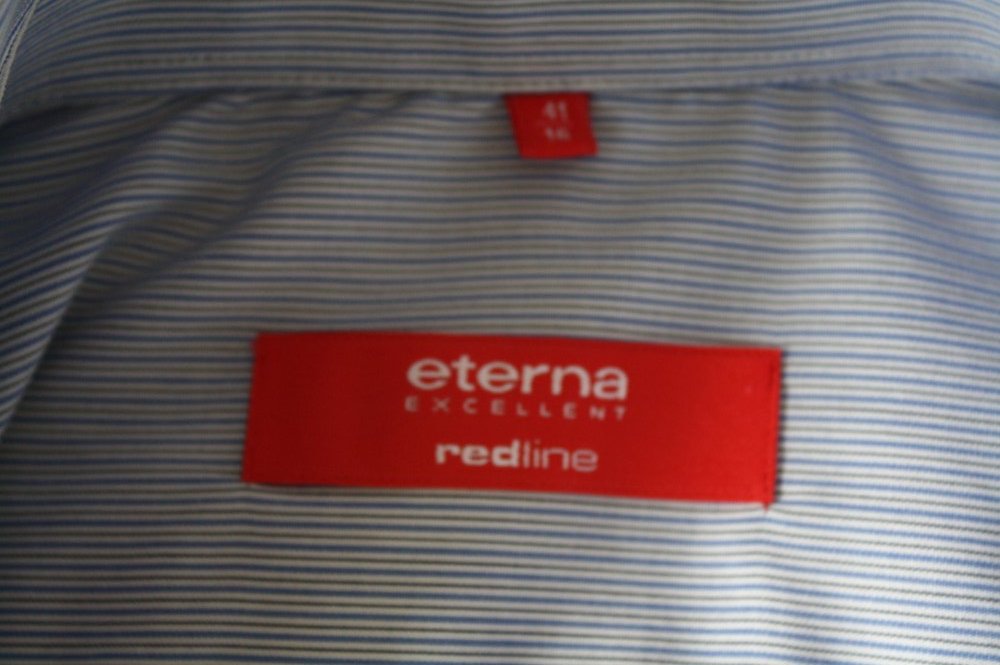 Eterna Herrenhemd Langarm L Vintage Hellblau gestreift neu