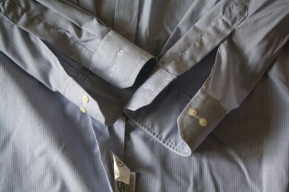 Eterna Herrenhemd Langarm L Vintage Hellblau gestreift neu