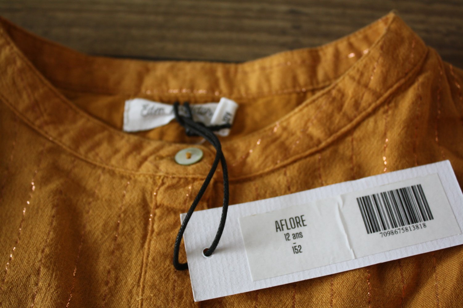 Rüschenbluse Eden&Victor Bluse Rüschen Bluse Langarm Gold Neu/Etikett 12 jahre 152