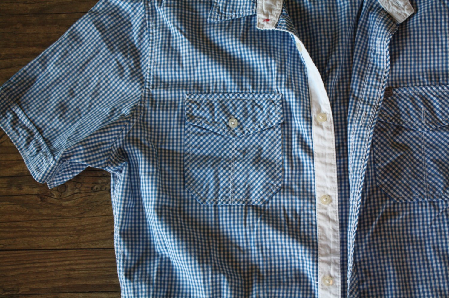 Tom Tailor hellblau kariert Herrenhemd Fitted Birthday wie neu Grösse M bis L