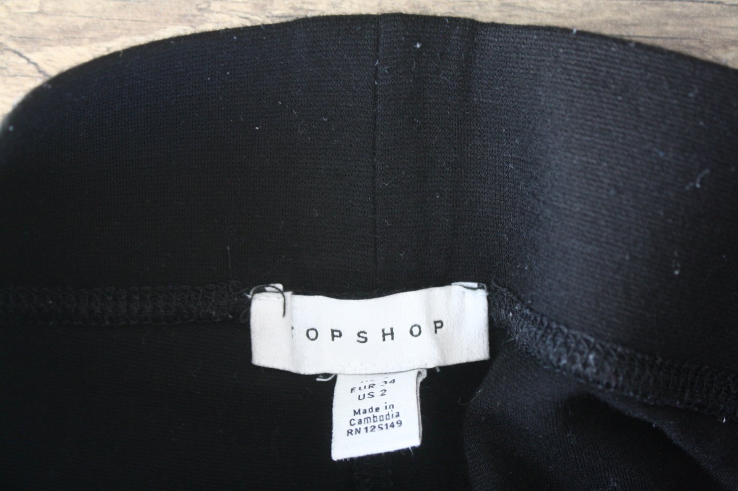 TOPSHOP schwarze Legging Stretchlegging Midwaist Jerseylegging XS 34 wie neu